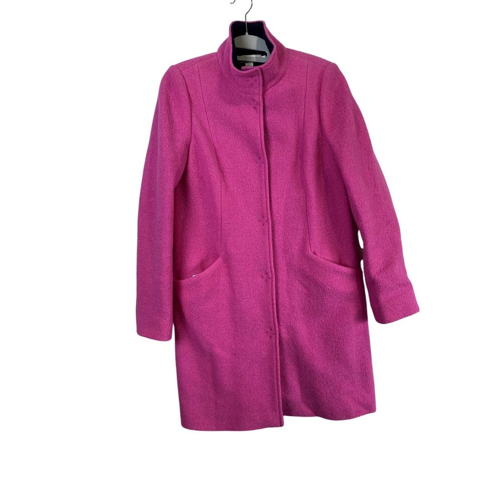 Boden women's "Carlisle" vibrant pink wool blend coat.